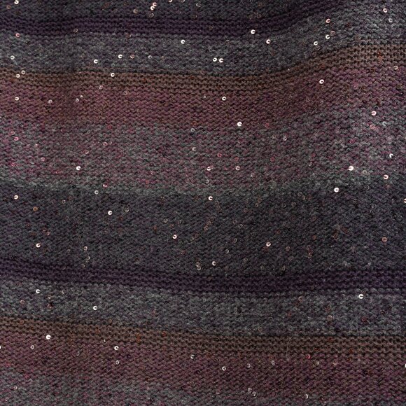 Brunello Cucinelli Purple Striped Sequined Short-Sleeve Sweater - Picture 6 of 9